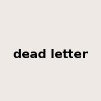 dead letter是什么意思