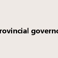provincial governor是什么意思
