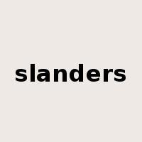 slanders是什么意思
