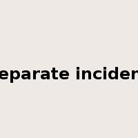 separate incident是什么意思