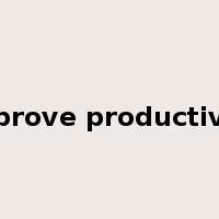 improve productivity是什么意思