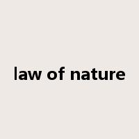 law of nature是什么意思