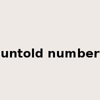 untold number是什么意思