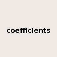 coefficients是什么意思