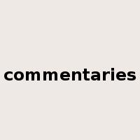 commentaries是什么意思