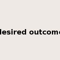 desired outcome是什么意思