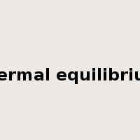 thermal equilibrium是什么意思