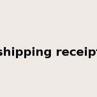 shipping receipt是什么意思