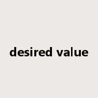 desired value是什么意思
