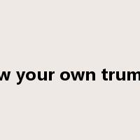 blow your own trumpet是什么意思