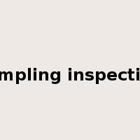sampling inspection是什么意思