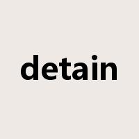 detain是什么意思