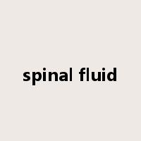 spinal fluid是什么意思