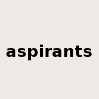 aspirants是什么意思