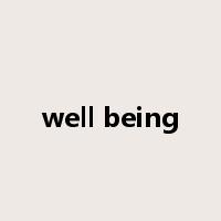 well being是什么意思