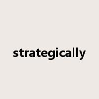 strategically是什么意思