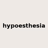 hypoesthesia是什么意思