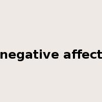 negative affect是什么意思