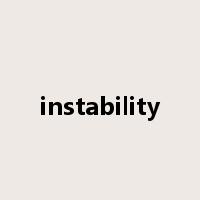 instability是什么意思