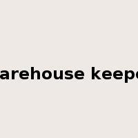 warehouse keeper是什么意思