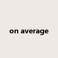on average是什么意思