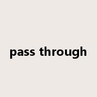 pass through是什么意思
