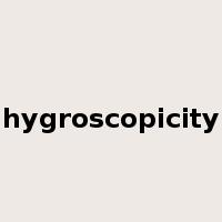 hygroscopicity是什么意思