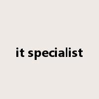 it specialist是什么意思