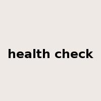 health check是什么意思