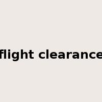 flight clearance是什么意思