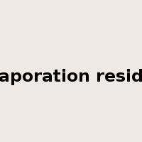 evaporation residue是什么意思