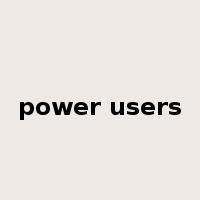 power users是什么意思