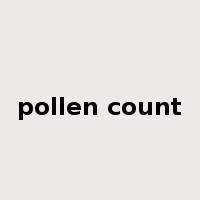pollen count是什么意思