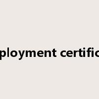 employment certificate是什么意思