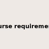course requirements是什么意思
