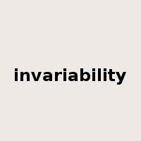 invariability是什么意思
