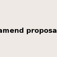 amend proposal是什么意思