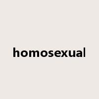 homosexual是什么意思