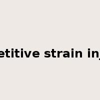 repetitive strain injury是什么意思