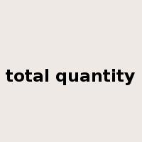 total quantity是什么意思