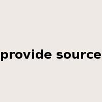 provide source是什么意思