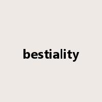 bestiality是什么意思