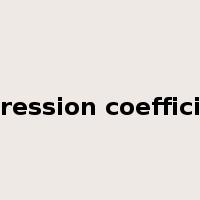 regression coefficient是什么意思