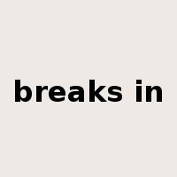 breaks in是什么意思
