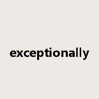 exceptionally是什么意思