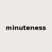 minuteness是什么意思