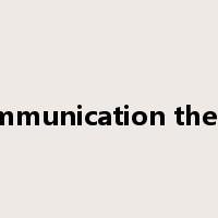 communication theory是什么意思