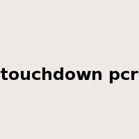 touchdown pcr是什么意思