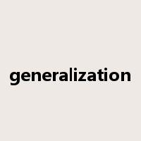 generalization是什么意思