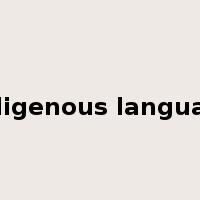 indigenous language是什么意思